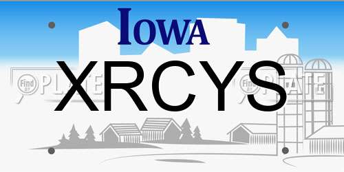 XRCYS Iowa License Plate