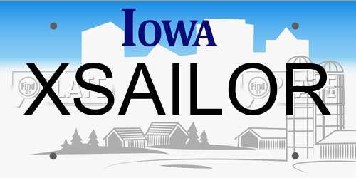 XSAILOR Iowa License Plate