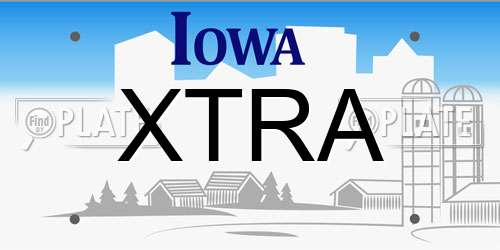 XTRA Iowa License Plate
