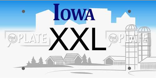 XXL Iowa License Plate