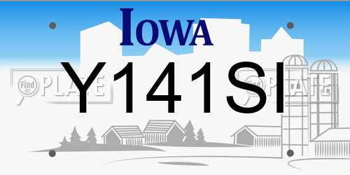 Y141SI Iowa License Plate
