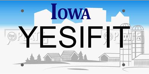 YESIFIT Iowa License Plate