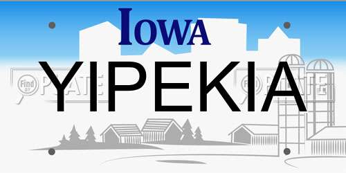 YIPEKIA Iowa License Plate