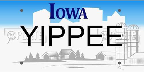 YIPPEE Iowa License Plate
