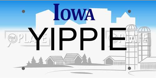 YIPPIE Iowa License Plate