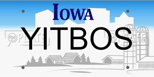 YITBOS Iowa License Plate