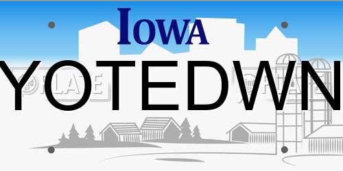 YOTEDWN Iowa License Plate