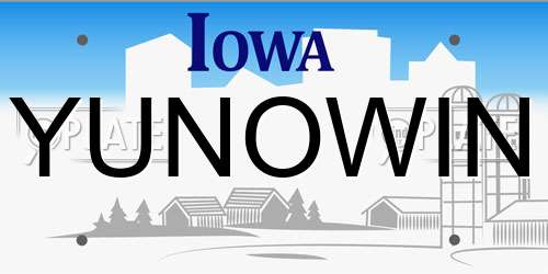 YUNOWIN Iowa License Plate