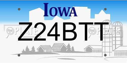 Z24BTT Iowa License Plate