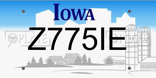 Z775IE Iowa License Plate