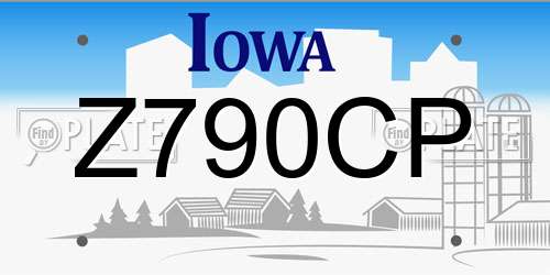 Z790CP Iowa License Plate