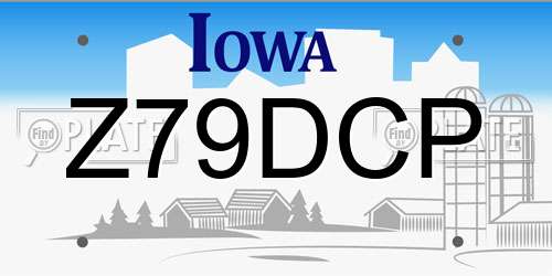 Z79DCP Iowa License Plate