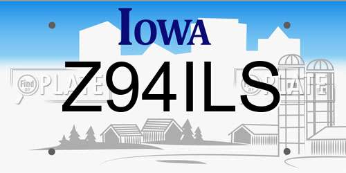 Z94ILS Iowa License Plate