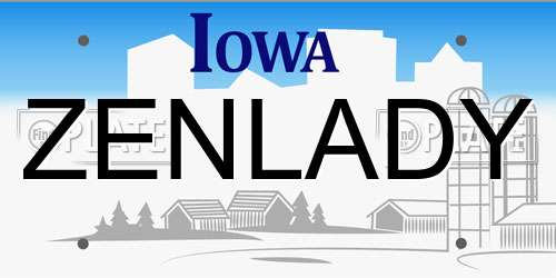 ZENLADY Iowa License Plate