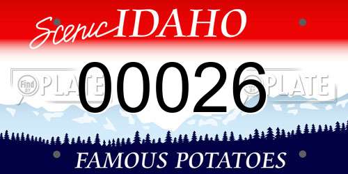 00026 Idaho License Plate