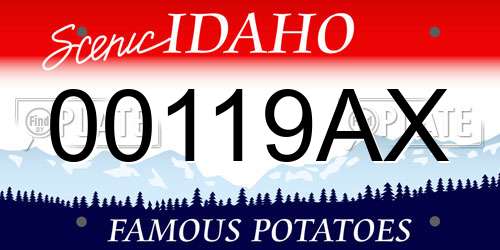 00119AX Idaho License Plate
