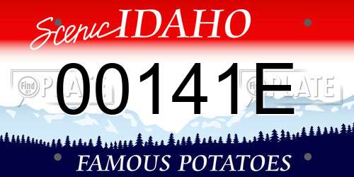 00141E Idaho License Plate