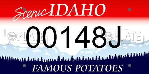 00148J Idaho License Plate