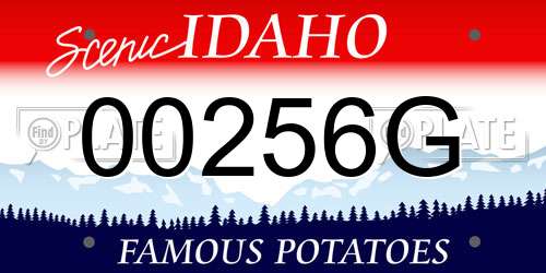 00256G Idaho License Plate