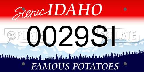 0029SI Idaho License Plate