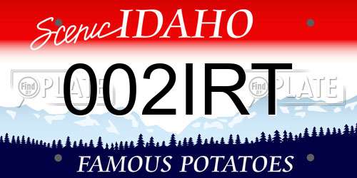 002IRT Idaho License Plate