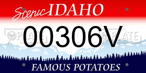 00306V Idaho License Plate