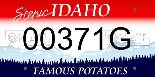 00371G Idaho License Plate