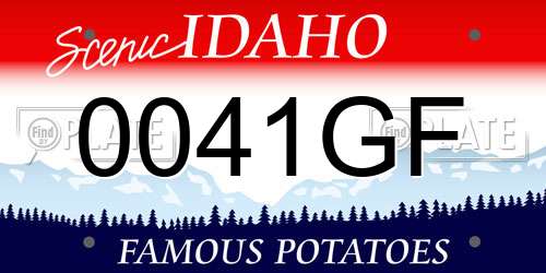0041GF Idaho License Plate