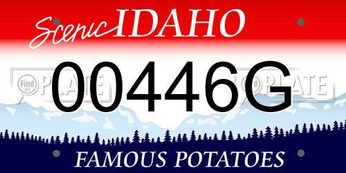 00446G Idaho License Plate
