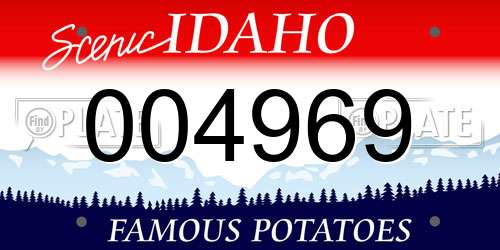 004969 Idaho License Plate