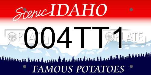 004TT1 Idaho License Plate