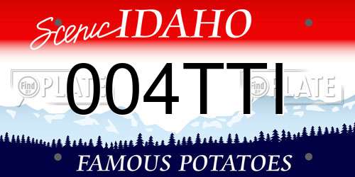 004TTI Idaho License Plate