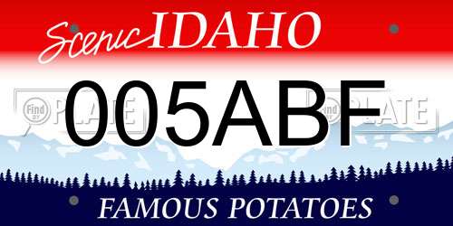 005ABF Idaho License Plate