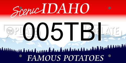 005TBI Idaho License Plate