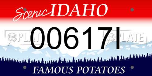 00617I Idaho License Plate