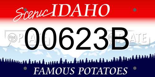 00623B Idaho License Plate