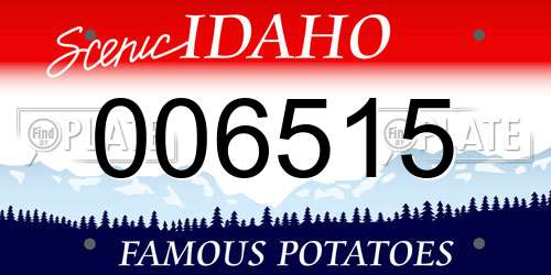 006515 Idaho License Plate