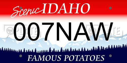 007NAW Idaho License Plate