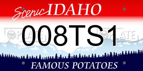 008TS1 Idaho License Plate