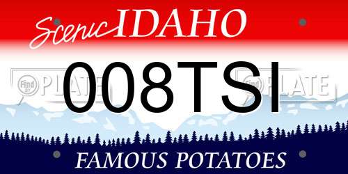 008TSI Idaho License Plate