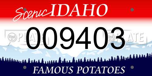 009403 Idaho License Plate