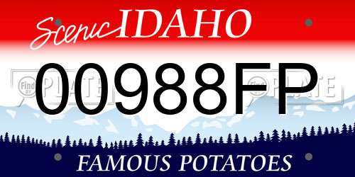 00988FP Idaho License Plate