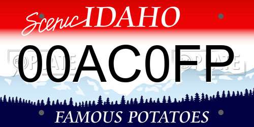 00AC0FP Idaho License Plate