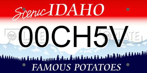 00CH5V Idaho License Plate
