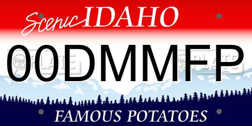 00DMMFP Idaho License Plate