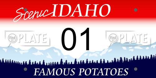 01 Idaho License Plate