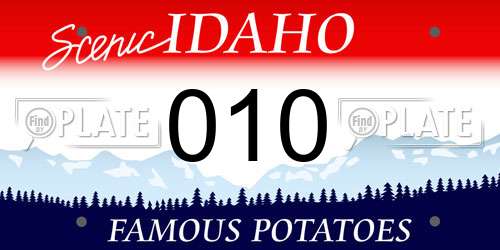 010 Idaho License Plate