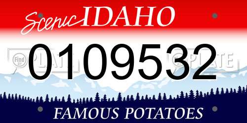 0109532 Idaho License Plate