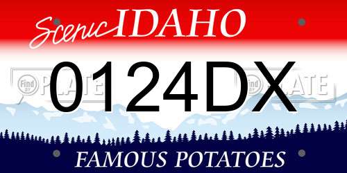 0124DX Idaho License Plate