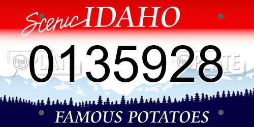 0135928 Idaho License Plate